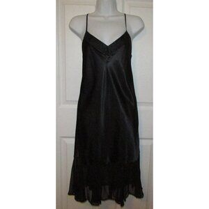 NEXT Lingerie Black Satin Chemise Gown - Vintage